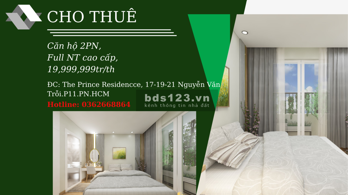 Cho thuê căn hộ cao cấp Phú Nhuận chỉ 19,999,999d/th