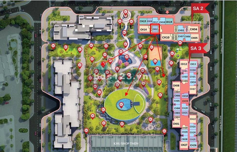 Bán căn hộ 1N+1 tòa Sa2 view vườn hoa, hồ cá coi Vinhomes Smart City giá 2.1 Tỷ