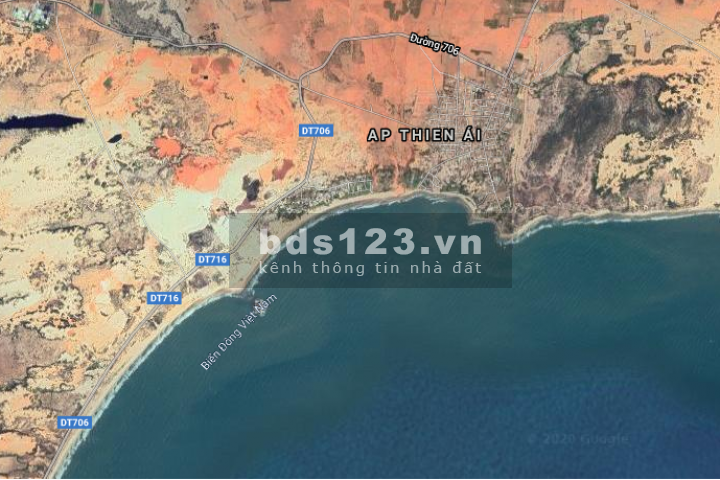 Bán đất sào gần biển Hoà Thắng, Bắc Bình, Bình Thuận, dtsd 21973m2, sổ đỏ, giá 270k/m2