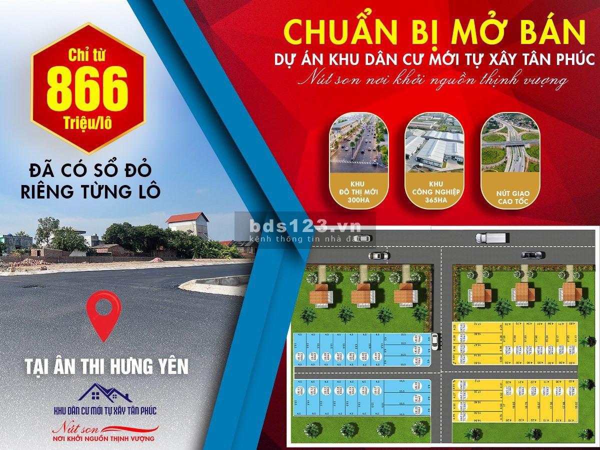 Bán gân khu quy hoạch đô thị mới Tân Phúc 300ha đã có sổ sẵn