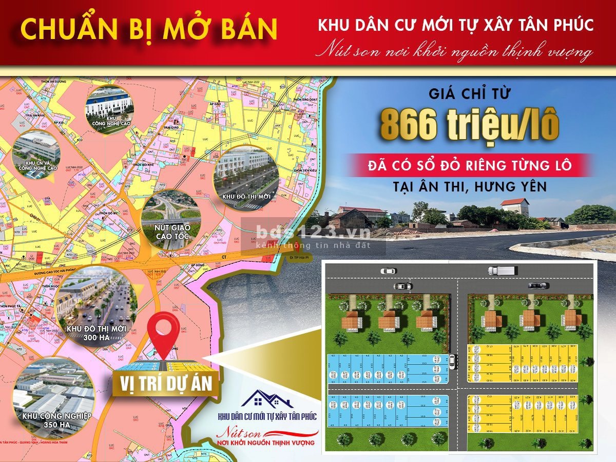 Bán gân khu quy hoạch đô thị mới Tân Phúc 300ha đã có sổ sẵn