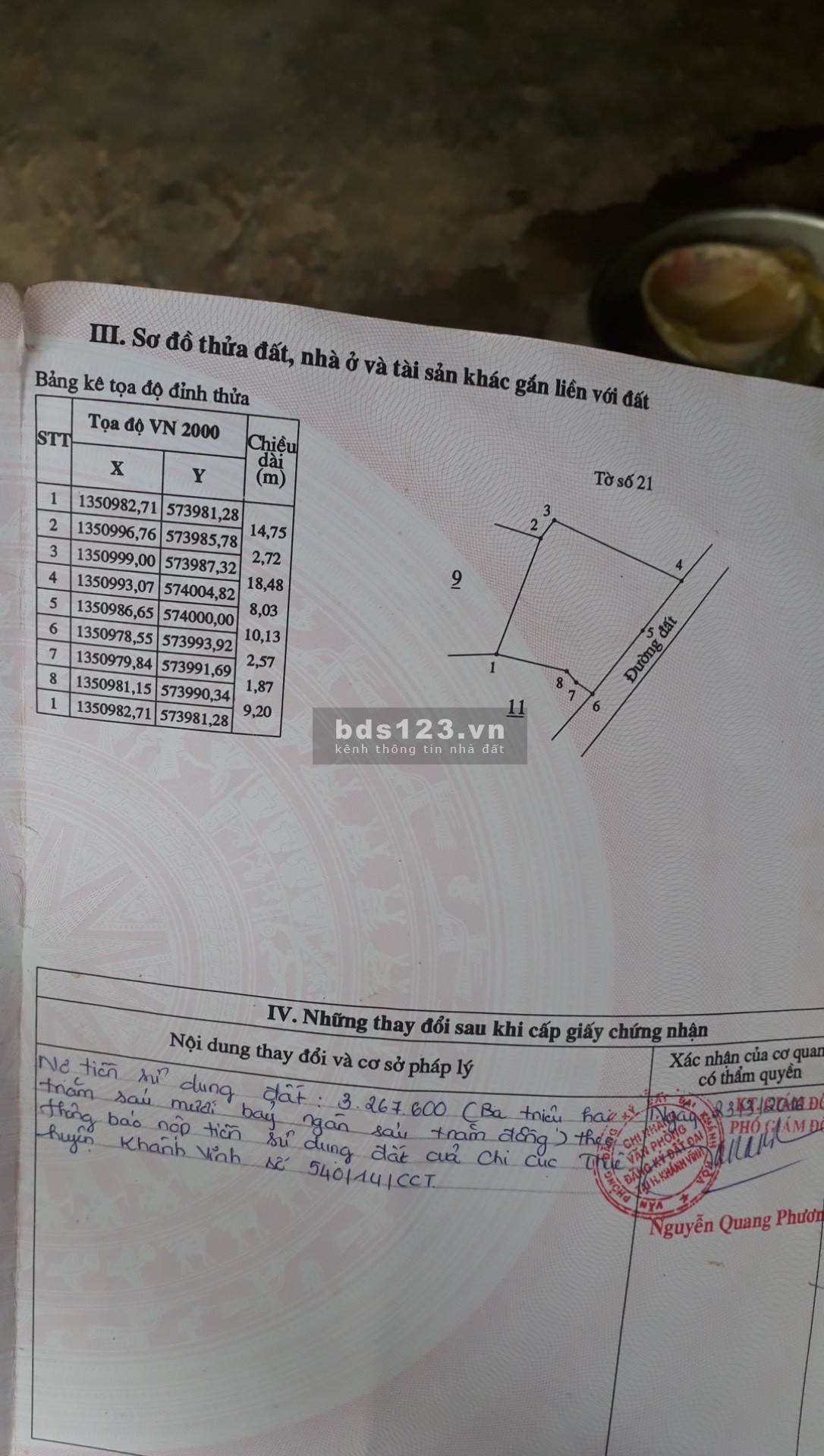 Bán đất xã Khánh Phú cách đường chính YangBay chỉ 90m