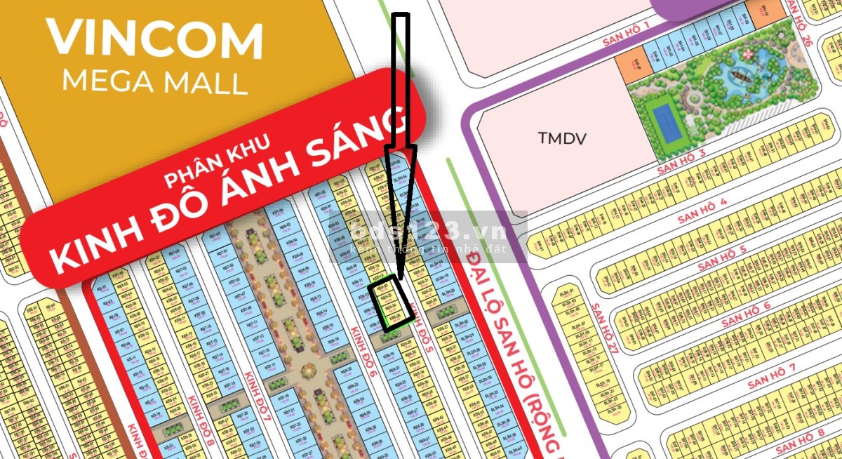 Shophouse KINH ĐÔ ÁNH SÁNG 5-2x – THE EMPIRE 84m2, 5T, MT 7m, 15,6TỶ giảm 1,5 tỷ - Khi TTS