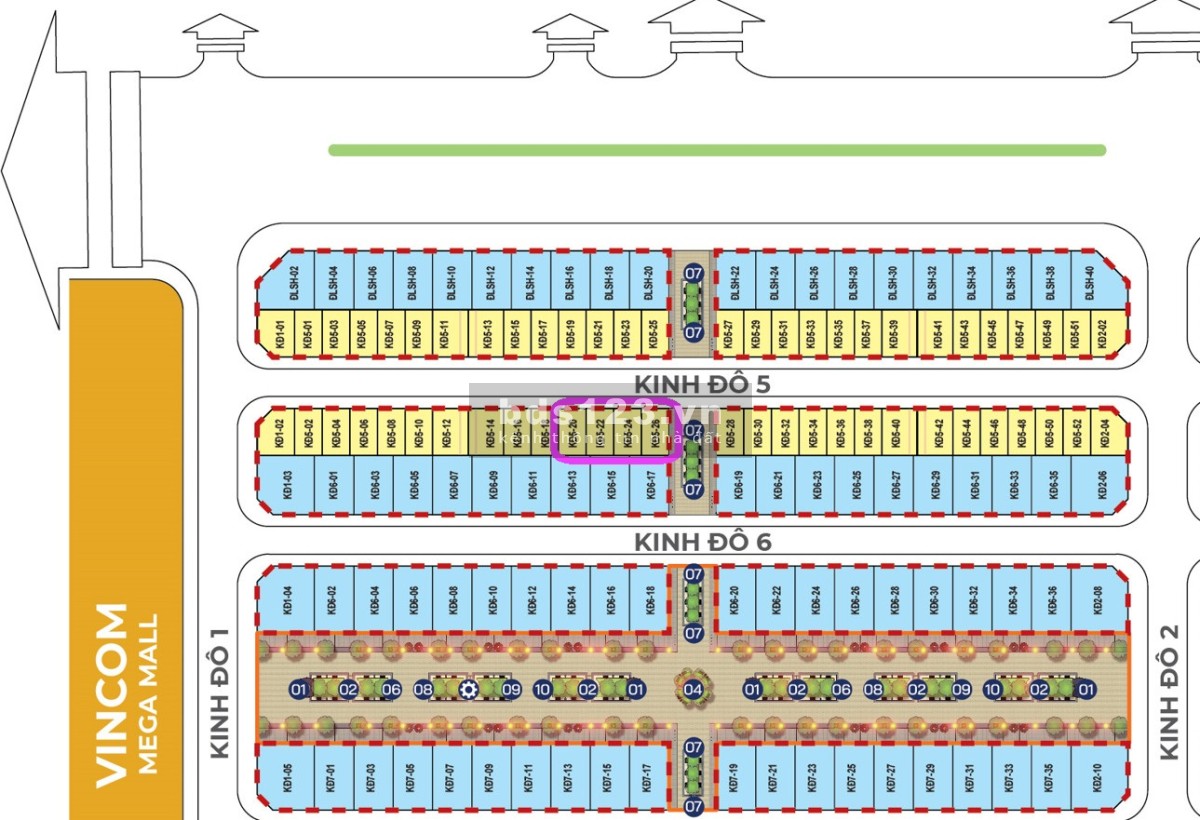 Shophouse KINH ĐÔ ÁNH SÁNG 5-2x – THE EMPIRE 84m2, 5T, MT 7m, 15,6TỶ giảm 1,5 tỷ - Khi TTS