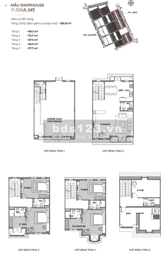 Shophouse KINH ĐÔ ÁNH SÁNG 5-2x – THE EMPIRE 84m2, 5T, MT 7m, 15,6TỶ giảm 1,5 tỷ - Khi TTS