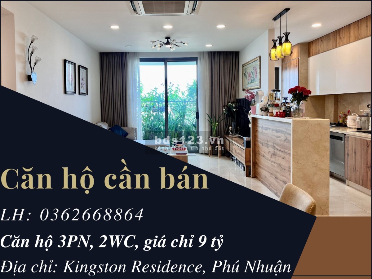 Cần bán gấp căn hộ 3PN, Nội thất đẹp, vị trí đẹp tại Kingston Phú Nhuận. 9 tỷ