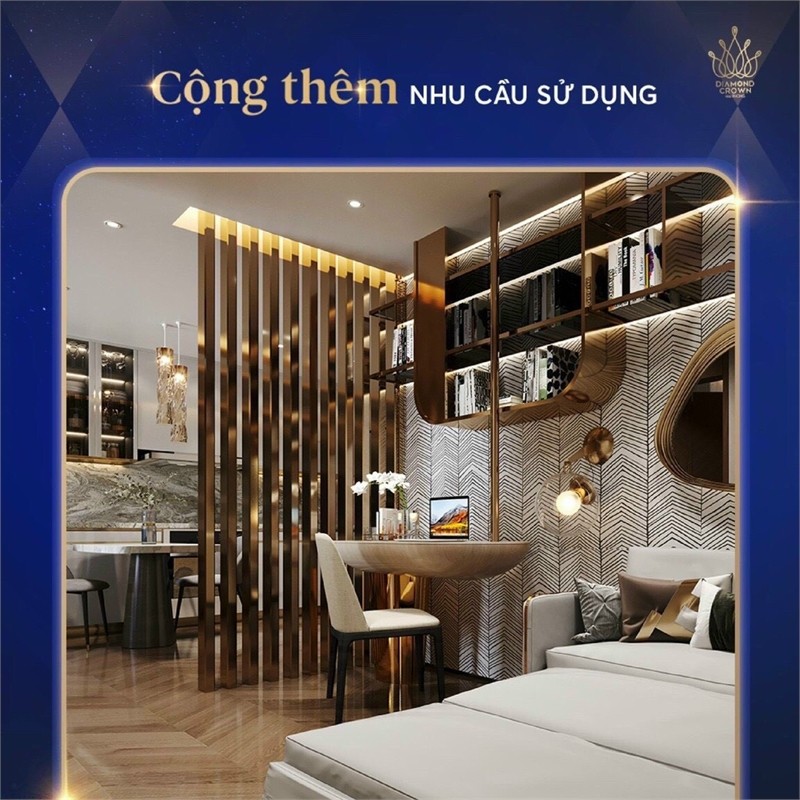 Siêu Phẩm 1N+1 tại dự án Dimond crow Hải phòng, tặng nội thất lên tới 100tr