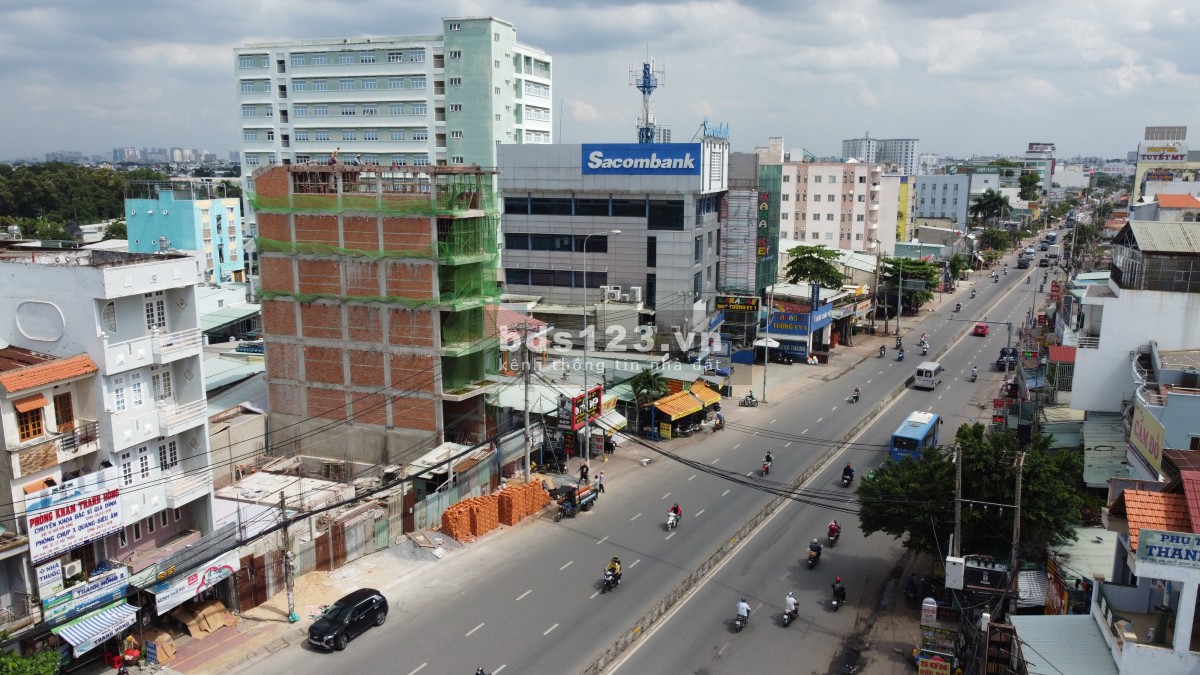 Cho thuê tòa nhà mặt tiền Hà Huy Giáp Q12 ( 1 hầm trệt 5 lầu )