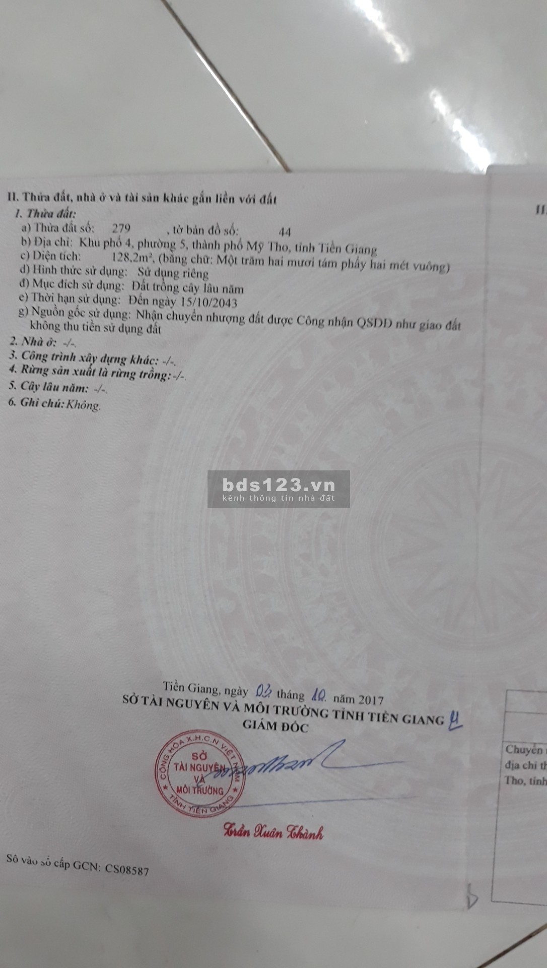 Chính chủ bán đất phường 5, khu dân cư hiện hữu, giá thương lượng