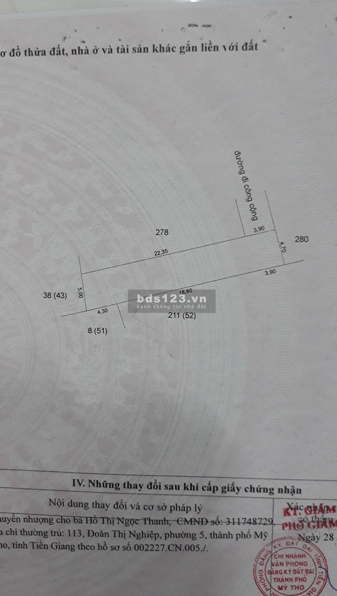 Chính chủ bán đất phường 5, khu dân cư hiện hữu, giá thương lượng