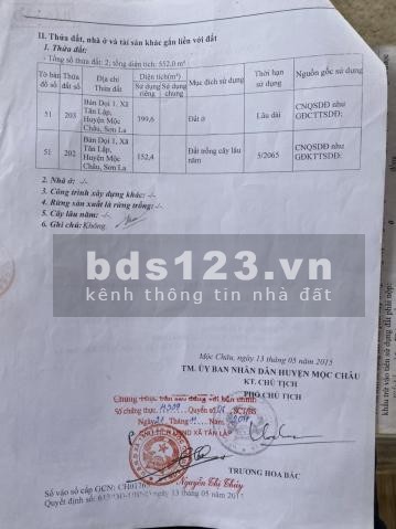 Bán mảnh đất 550m2 nằm tại trung tâm bản Dọi bản du lịch cộng đồng