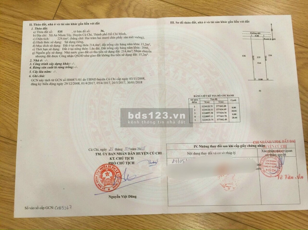Bán Đất Củ Chi Chính Chủ Xã An Nhơn Tây, Đường 12 Mét, 232m2, Sổ Hồng Riêng, Giá 2,1 Tỷ
