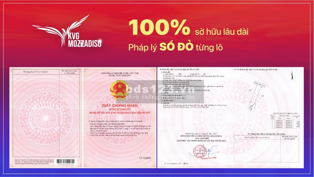 Bán dự án biệt thự liền kề shophouse khu KVG Mozzadiso Nha Trang dt 100m2, 6 tỷ, sở hữu lâu dài