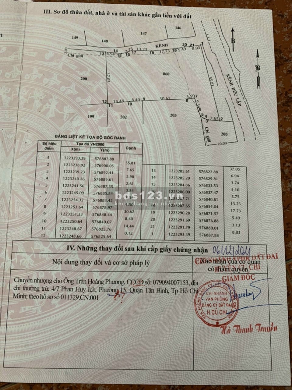 Bán đất chính chủ 2 mặt tiền đường, 2700m2, sổ hồng riêng, giá 1,3 Triệu/m2