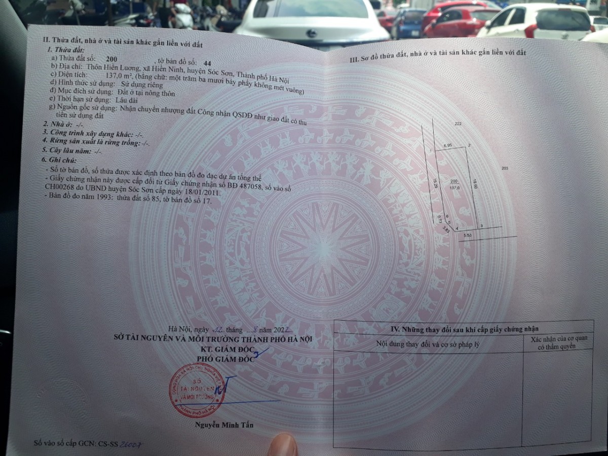 Bán đất thôn Hiền Lương, Hiền Ninh, Sóc Sơn, Hà Nội, giá đầu tư sinh lời