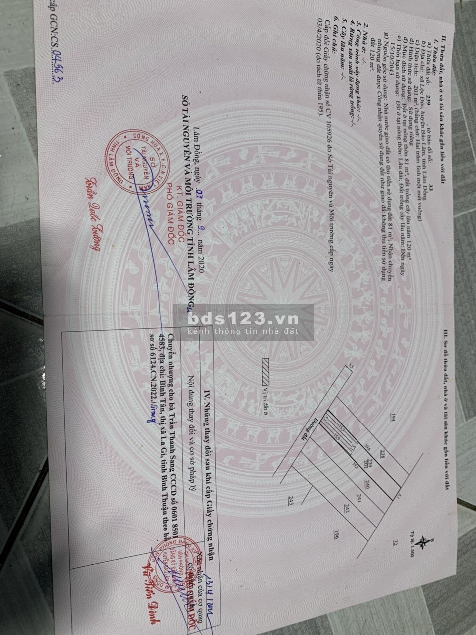 Bán Đất Thổ Cư Chính Chủ Xã Lộc Đức Huyện Bảo Lâm Tỉnh Lâm Đồng