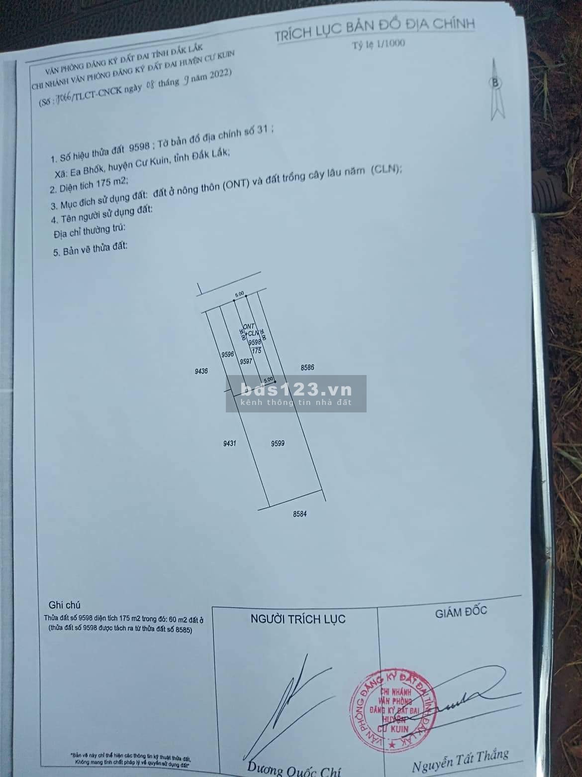 Bán đất nền thổ cư tại xã Ea Bhok cư Kuin-Daklak bao sang tên