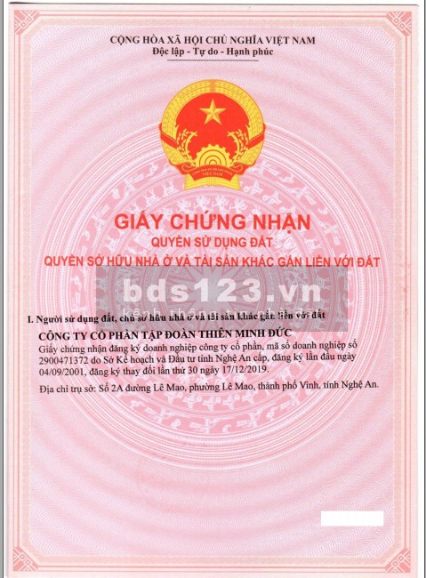 Bán biệt thự liền kề KĐT ngay tại trung tâm hành chính quận chỉ với giá 110 triệu/m²