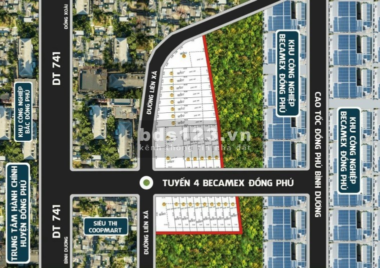 Bán lô đất nền tuyến 4 ngã tư đường 42, 28m giá rẻ. cơ hội đầu tư đón đầu KCN Becamex 6300ha