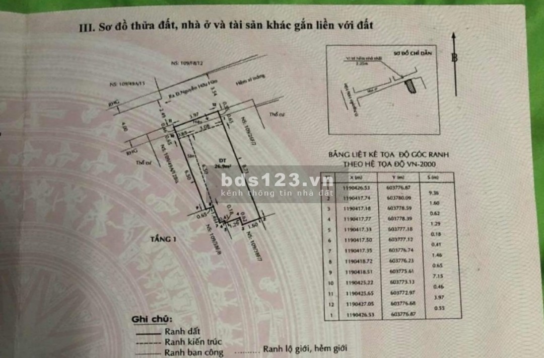 Bán nhà chính chủ Nguyễn Hữu Hào quận 4 DT 36,5m² có SHR
