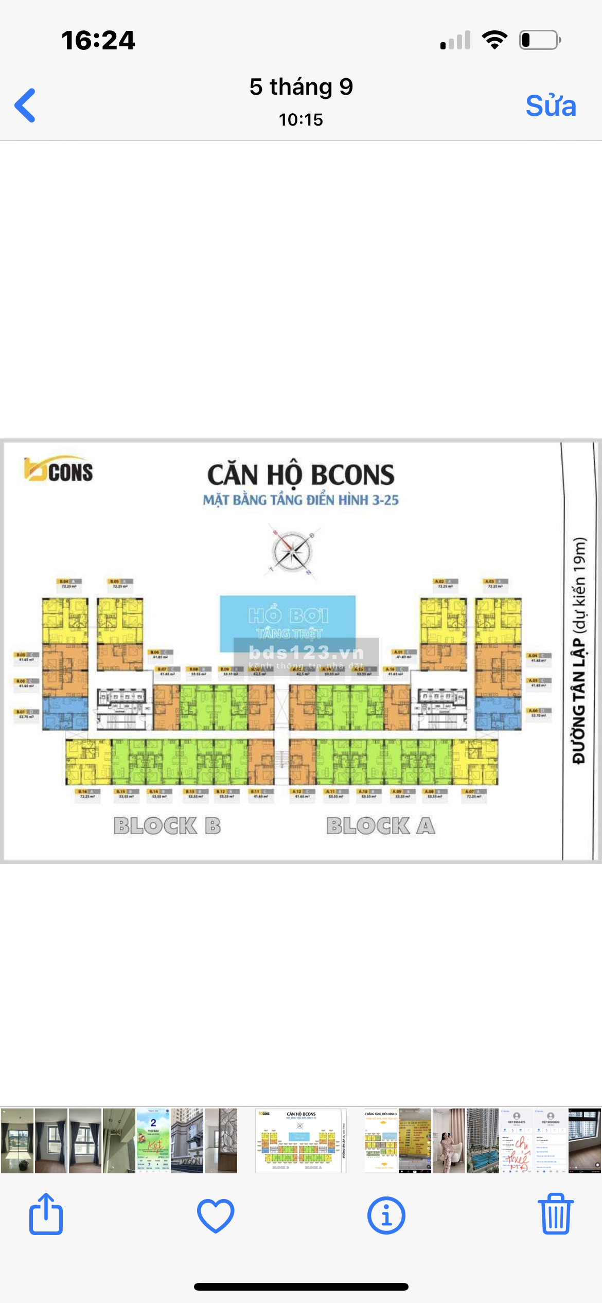 Cho thuê căn hộ Bcons Miền Đông giá 6tr/tháng khu làng đại học