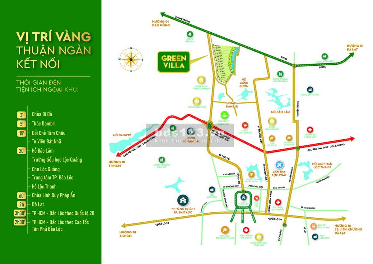 Khu biệt thự nghĩ dưỡng Green Villa Bảo Lộc, giá tốt đầu tư