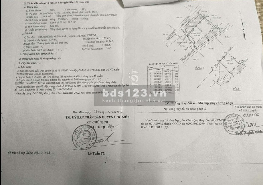 Bán 2 căn nhà cấp 4 liền kề Ấp Đình Xã Tân Xuân Hóc Môn LH 0971791971
