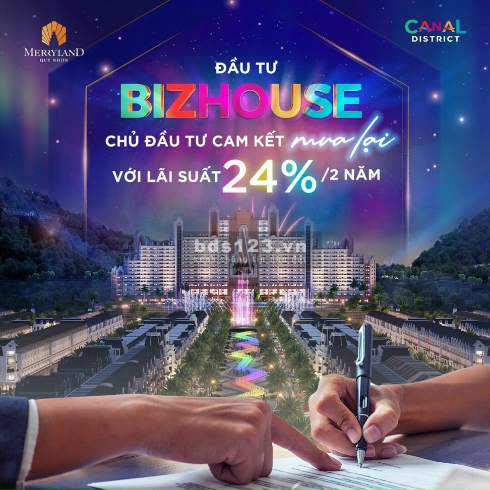 Cam kết lợi nhuận cùng CĐT Hưng Thịnh dự án shophouse độc nhất MerryLand Quy Nhơn