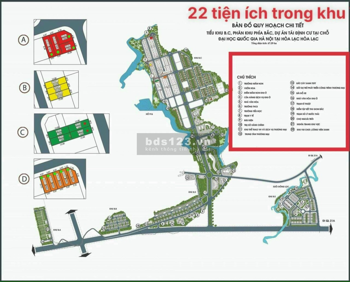 Tái định cư Đại Học Quốc Gia khu đô thị vệ tinh Hoà Lạc