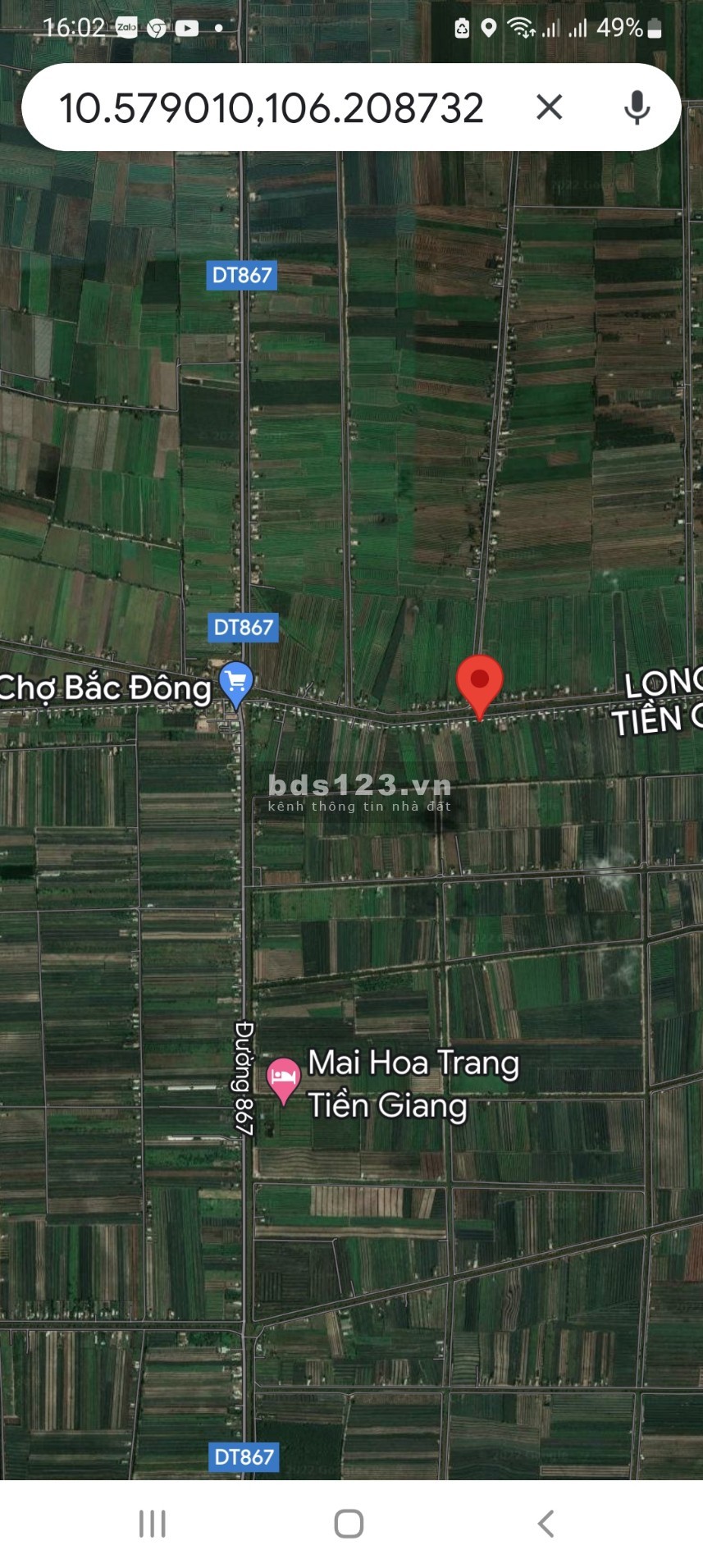 Lô đất 16 công mặt tiền DH40, Thạnh Mỹ, Tân Phước TG lh 0976185907