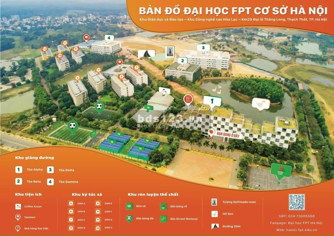 Đất TĐC ĐHQGHN Khu đô thị vệ tinh Hoà Lạc liên hệ 0363886366