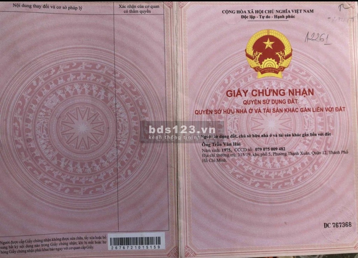 Bán nhà cấp 4 hẻm ba gác đường TL44 Quận 12, liên hệ 0933217468