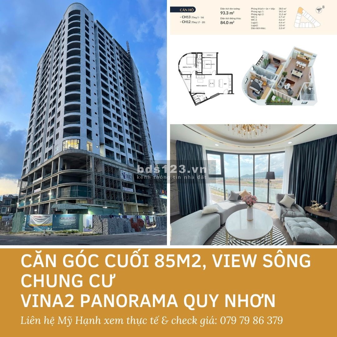 Bán căn góc cuối chung cư Vina2 Panorama Quy Nhơn DT 85m² ưu đãi giá tốt