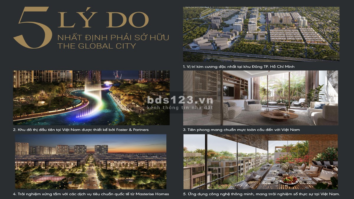 The Global City - Down Town mới, phát triển bởi Masterise Home, nhà phố, biệt thự