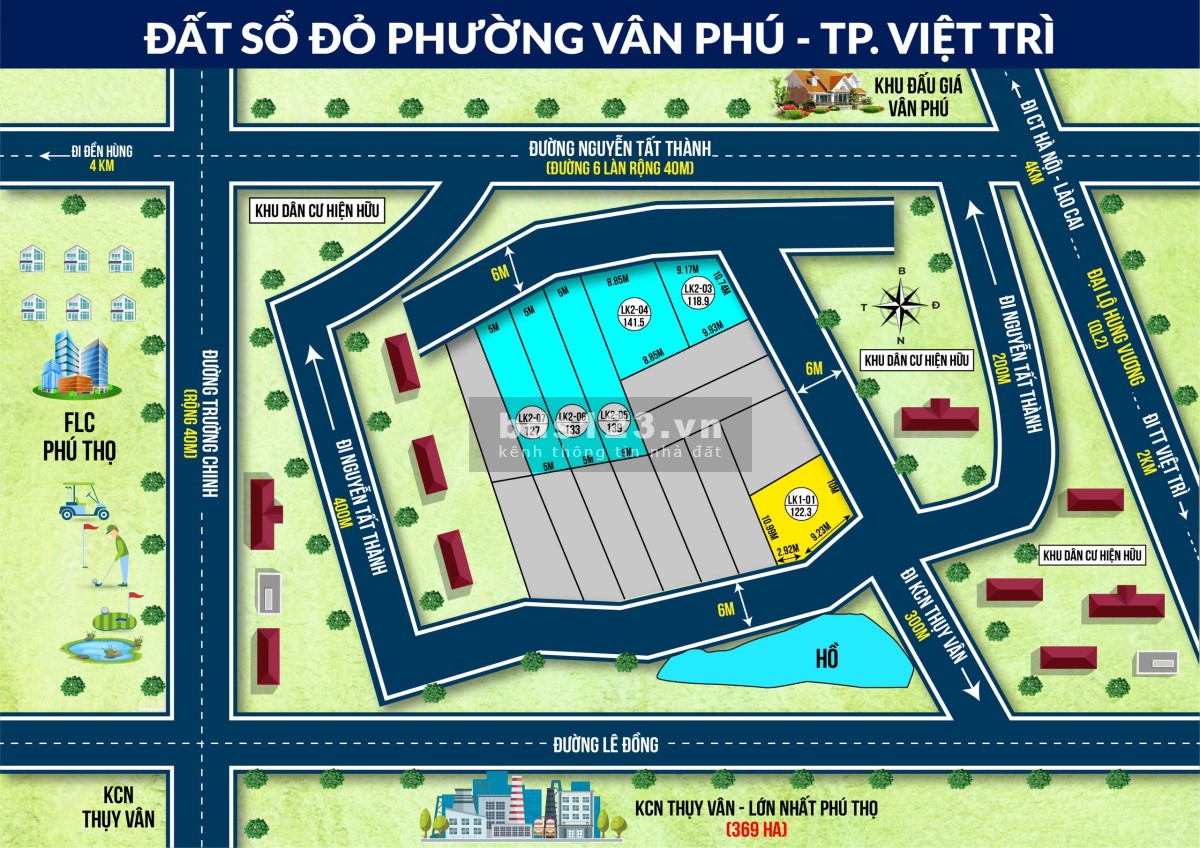 Đất nền đẹp ở khu vực Vân Phú, gần đường Nguyễn Tất Thành