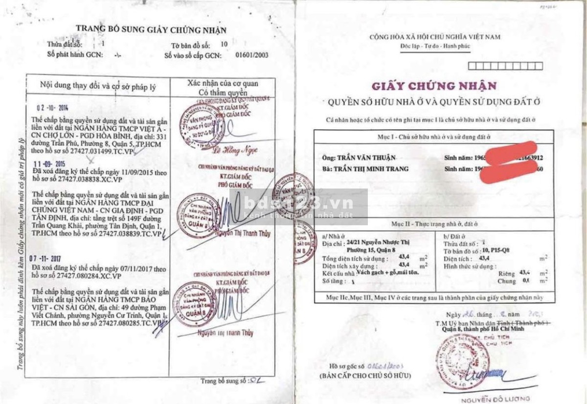 Bán nhà hẻm số 24 đường Nguyễn Nhược Thị, quận 8 mặt tiền nở hậu tài lộc