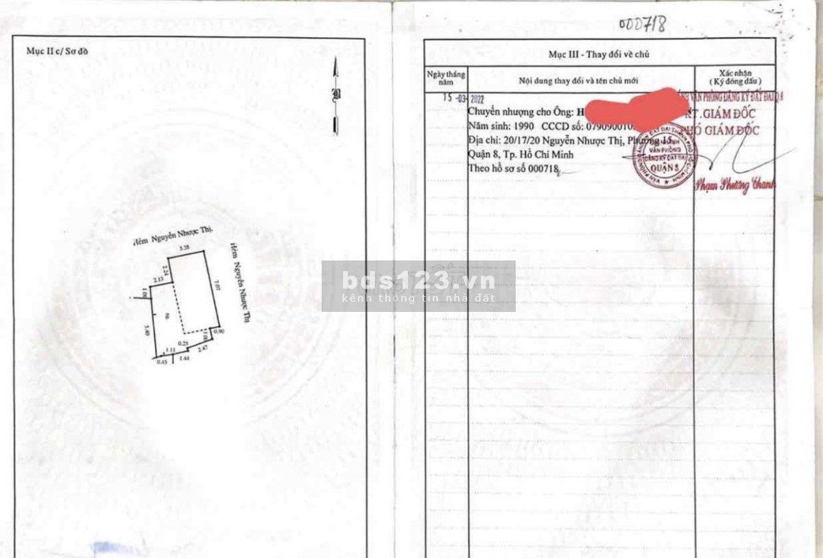 Bán nhà hẻm số 24 đường Nguyễn Nhược Thị, quận 8 mặt tiền nở hậu tài lộc