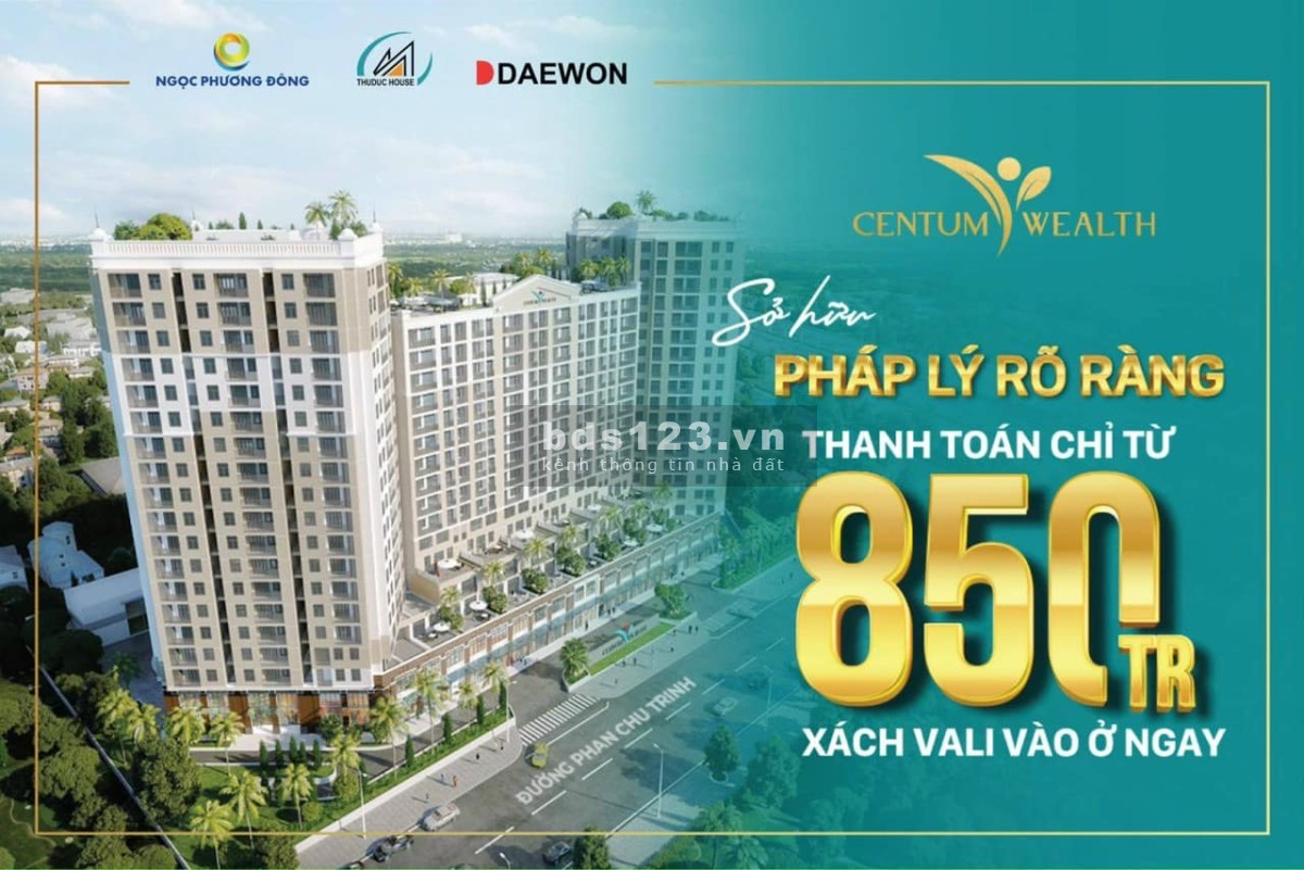 Căn hộ Centum Wealth - Giá từ: 2,5 tỷ chiết khấu 7% thanh toán chỉ 850tr nhận nhà ngay