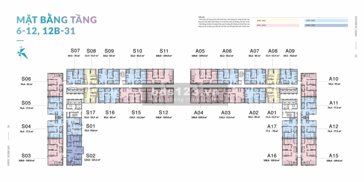 Chính chủ bán CH 108,9m2, CC Mipec Rubik 360 Xuân Thủy, Căn 04, A, tầng 16, giá 5.7 tỷ. O9O6.2I7.669