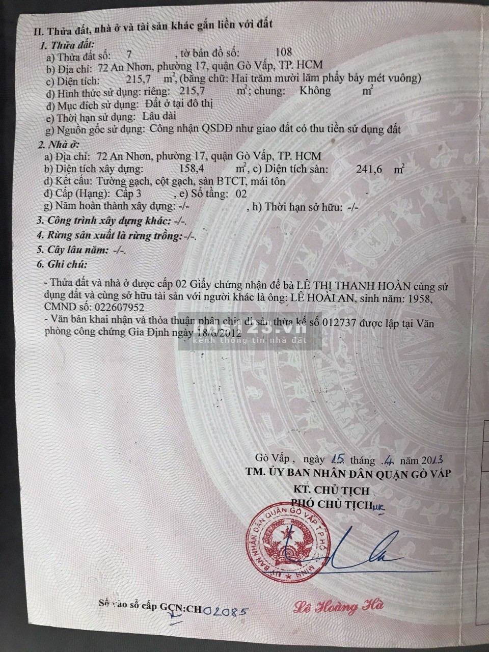 Chính chủ cần bán đất lớn làm Căn hộ dịch vụ27tỷ (thương lượng)
