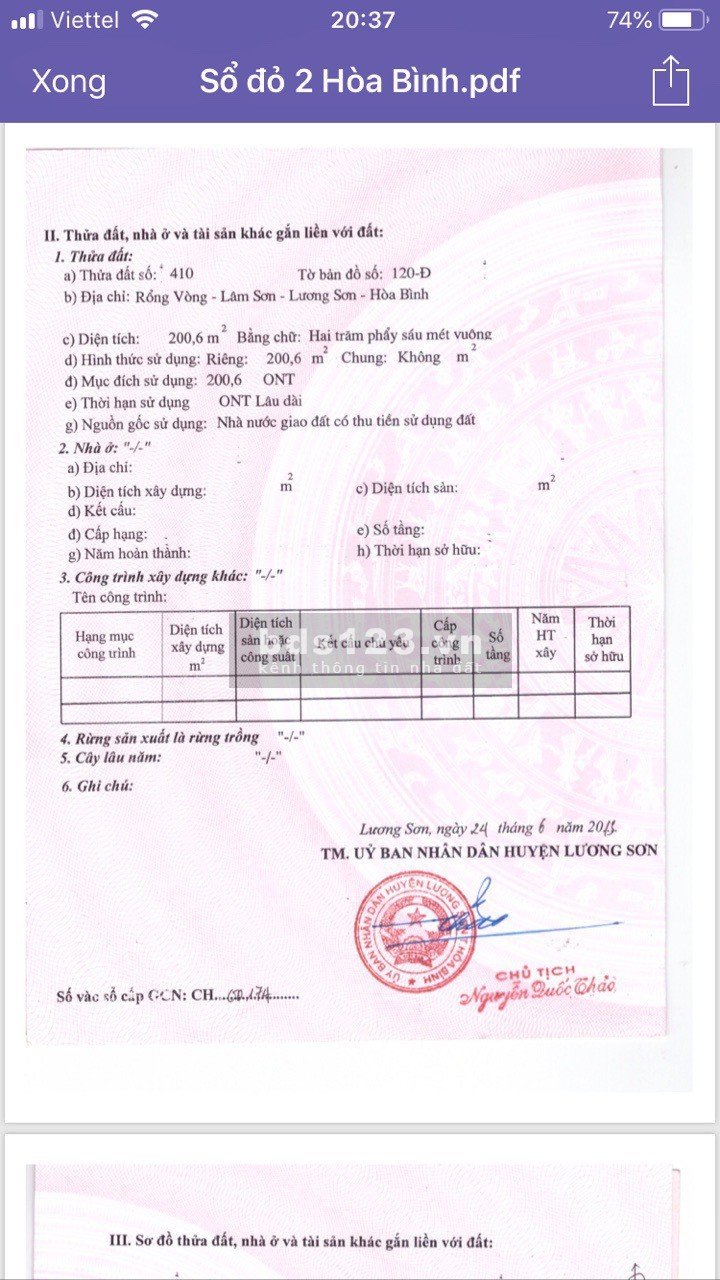 Cần bán biệt thự gần 7600m2 siêu đẹp tại Xã Lâm Sơn, Huyện Lương Sơn, tỉnh Hòa Bình