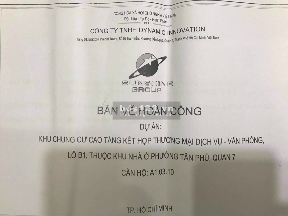 Căn hộ Sunshine City - Chính chủ có nhu cầu bán thực sự