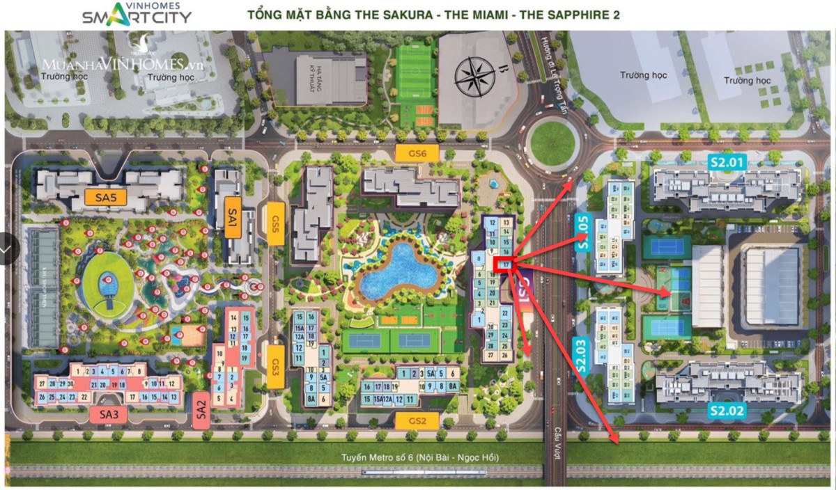 Căn Hộ 3PN tại dự án Vinhomes Smart City liên hệ 0332503828