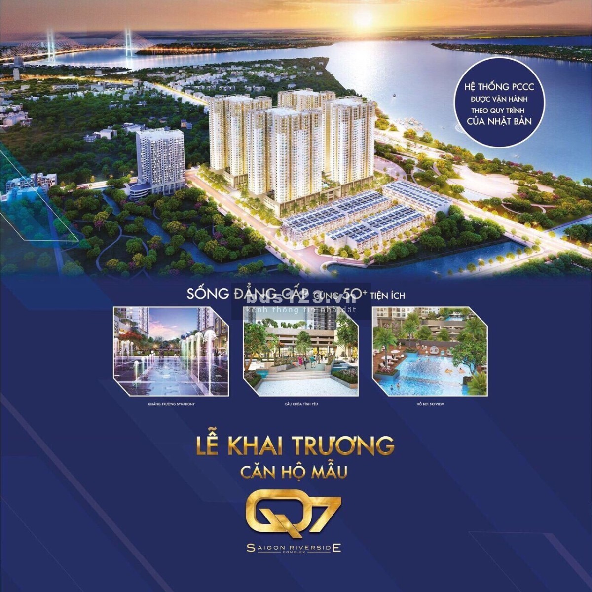Bán căn hộ 2 PN Sài Gòn Riverside Complex quận 7, view sông tầng cao nhỉnh giá 3 tỷ đồng