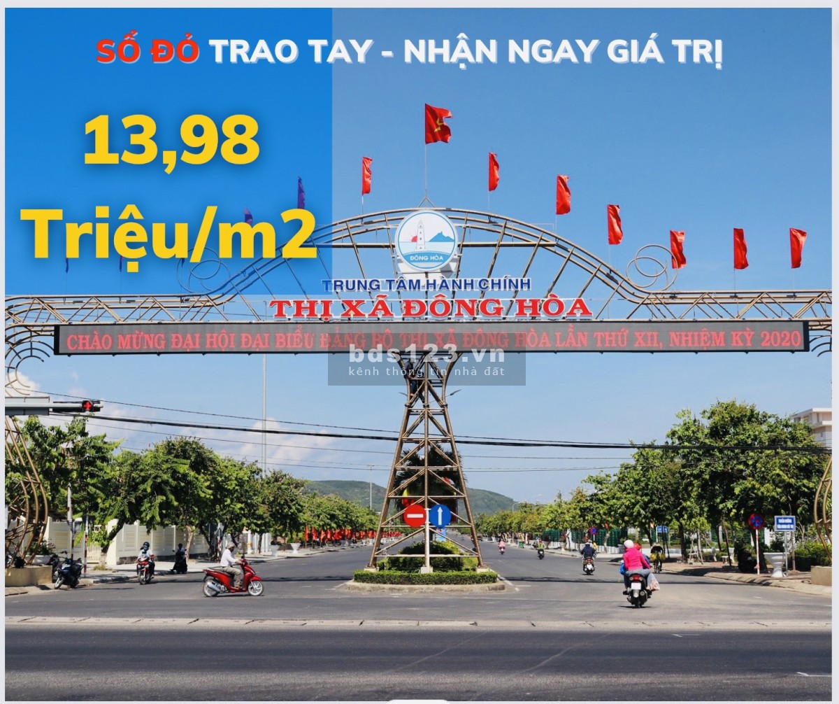 Bán 127m2 hành chính Đông Hòa, Phú Yên - Kề sân bay quốc tế Tuy Hoà giá chỉ 1.75 tỷ/nền