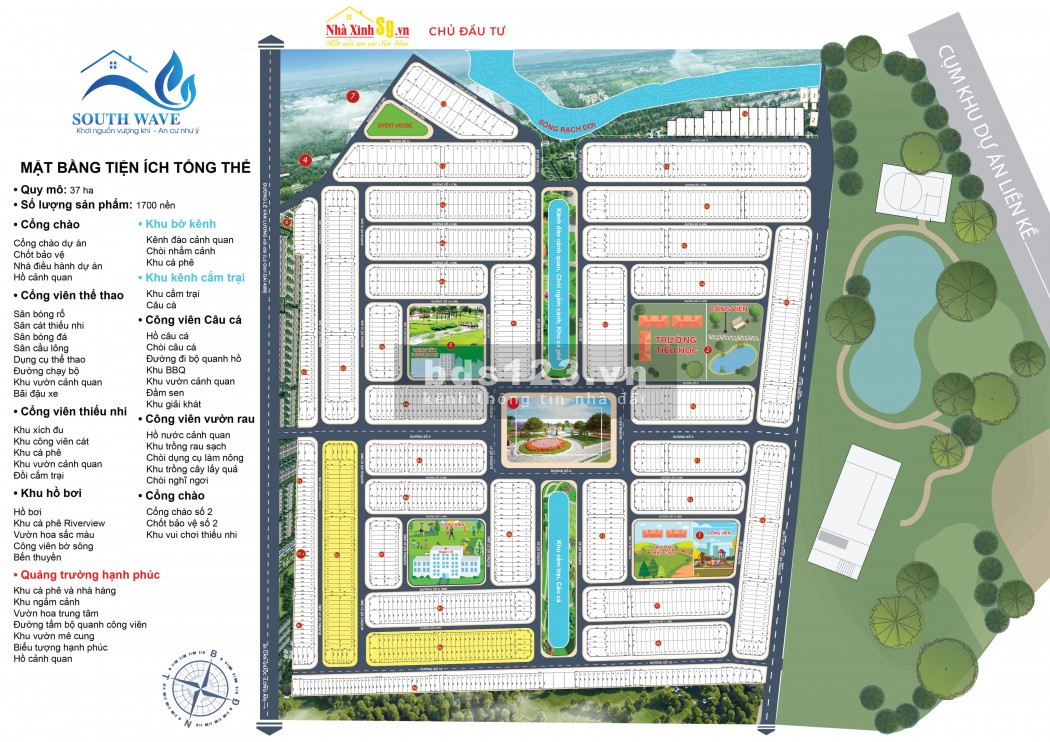 Bán đất nền chỉ từ 2.4 tỷ dt 80m2, dự án kdt South Wave lh: 0328735327 (A.Phú)