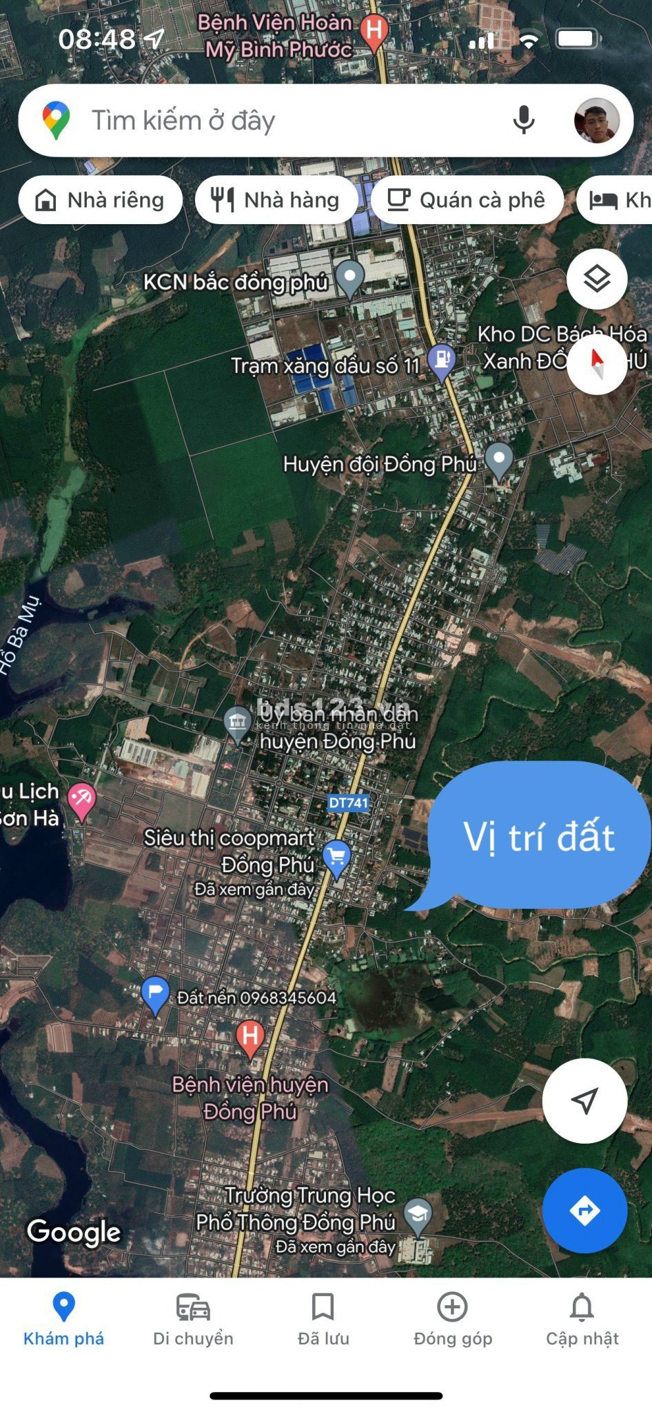 Chính chủ cần bán lô đất thổ cư gần KCN Bắc Đồng Phú, sau siêu thị Đồng Phú 700M