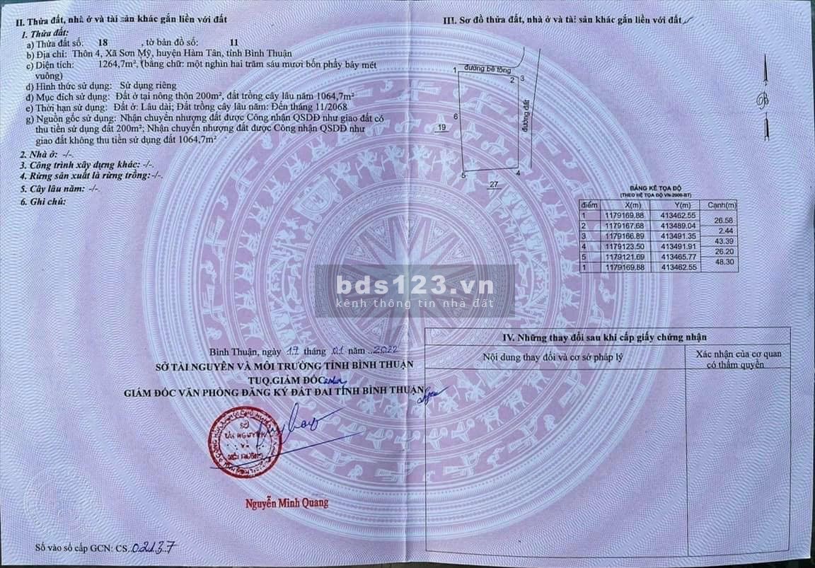 Bán nhanh lô đất 2 mặt tiền thôn 4 có 200 thổ cư pháp lý chuẩn