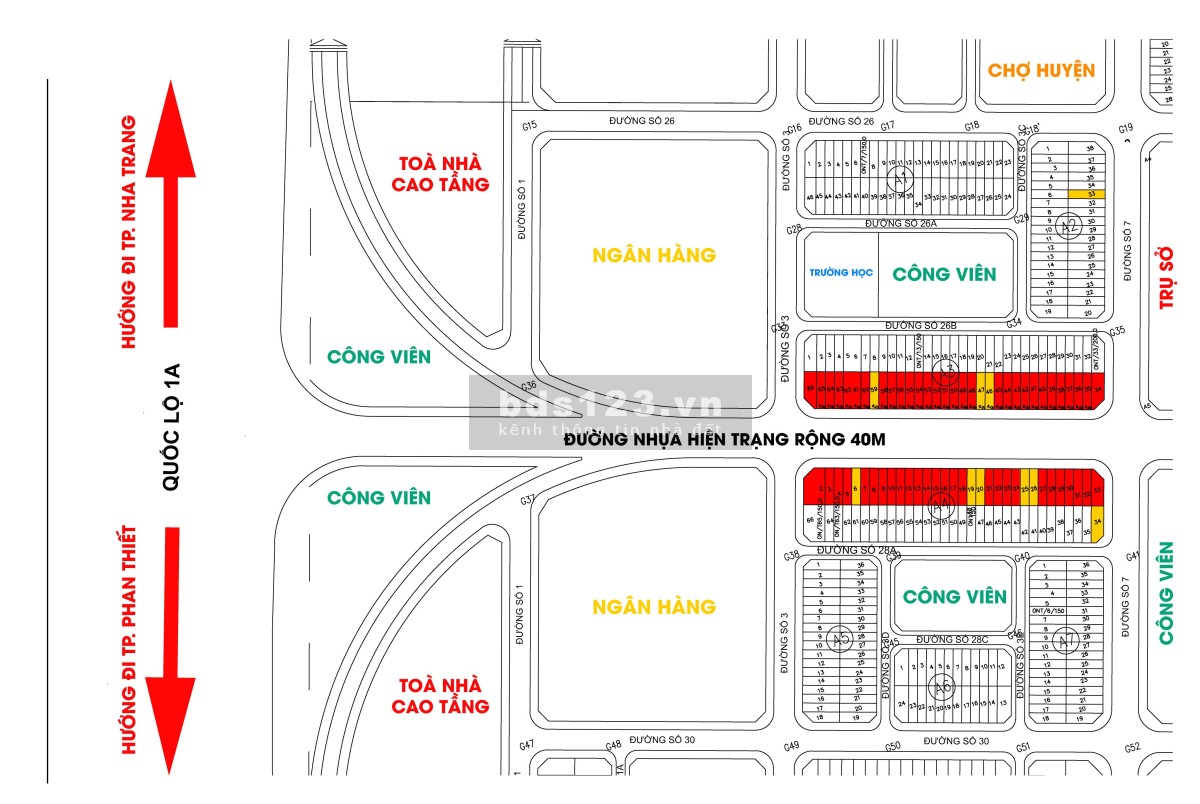 Kẹt tiền cần bán gấp 1 lô đất thổ cư 150m2 ở TTHC Huyện Thuận Nam chỉ 6.2triệu/m2