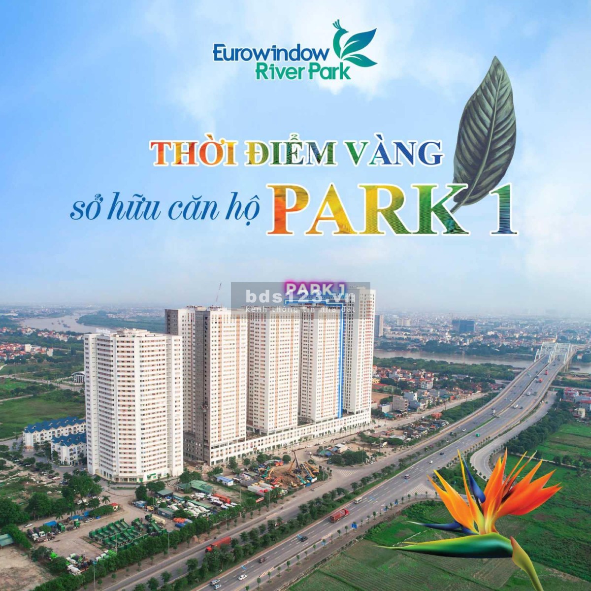 Trực tiếp từ CĐT bán căn 2PN tầng trung view sông - cầu Đông Trù tại dự án Eurowindow River Park